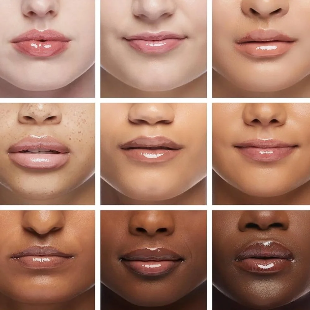 Pink Glossy Lip‎ Balm with Iridescent Shine